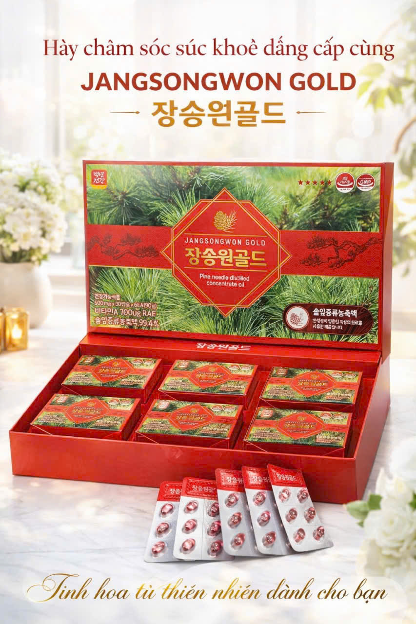 𝐓𝐈𝐍𝐇 𝐃Ầ𝐔 𝐓𝐇Ô𝐍𝐆 ĐỎ 180 VIÊN  ( JANGSONGWON GOLD 180 N