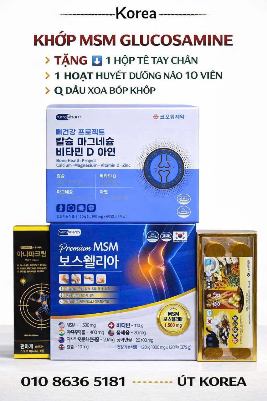 THUỐC KHỚP MSM CHÍNH HÃNG HÀN QUỐC 100% SAMSUNG 360 VIÊN